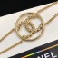 Chanel Square Crystal CC Round Bracelet Gold/Crystal White 2019 Collection CE04360