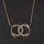 Chanel Square Crystal CC Round Pendant Necklace Gold/Crystal White 2019 Collection CE01133
