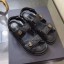 Chanel Strap Flat Sandals G3445 Black/Gold 2020 Collection CE00758