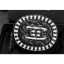 Chanel Striped Grained Calfskin CC Filigree Round Zipped Coin Purse A81458 Black 2019 CE03450