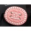 Chanel Striped Grained Calfskin CC Filigree Round Zipped Coin Purse A81458 Pink 2019 CE01737