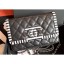 Chanel Striped Grained Calfskin CC Filigree Wallet On Chain Bag A84451 Black 2019 CE03927