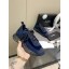Chanel Suede Calfskin, Velvet & Grosgrain Navy Blue & Black G36299 Sneakers 10mm 2020 Collection CE00767