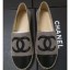 Chanel Suede CC Logo Espadrilles Camel/Black 01 CE03671
