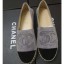Chanel Suede CC Logo Espadrilles Gray/Black 02 CE04261