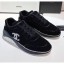Chanel Terry-cloth & Goatskin Classic Sneaker Black 02 2020 Collection CE04014