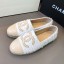 Chanel Tweed Flat Espadrilles G29762 White/Beige 2020 Collection CE03452