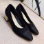 Chanel Tweed Low-Heel Pumps Black/Gold 2019 Collection CE00703