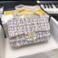 Chanel Tweed Small Flap Bag White/Blue/Pink 2019 Collection CE02987
