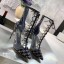Chanel Tweed Transparent Lace-up High-Heel Short Boots Black 2019 Collection CE00750