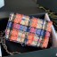 Chanel Tweed Wallet on Chain WOC A33814 Orange/Blue/Pink 2020 Collection CE02293