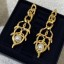 Chanel Vintage Metal Pearl Earrings AB3132 2019 Collection CE01044