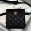Chanel Vintage Quilted Grained Calfskin Waist Bag A88861 Black 2020 Collection CE03669