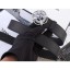 Chanel Width 3cm Crystal Square Buckle Leather Belt Black CE01239