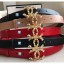 Chanel Width 3cm Smooth Leather Belt with Pearl & Metal Buckle Deep Red （Number 5）2020 Collection CE02071