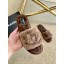 Chanel Wool Flat Sandals Brown 2020 CE01917