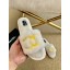 Chanel Wool Flat Sandals White/Gold 2020 CE00729