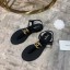 Cheap Chanel CC Logo Thong Sandals Black 2020 CE03951