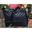 Cheap Chanel Chevron Gabrielle Medium Hobo Bag A93824 Black 2018 CE01034