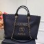 Cheap Chanel Deauville Grained Calfskin Large Shopping Bag A57067 Black/Gold 2019 Collection CE01962