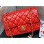 Cheap Chanel Original Quality Small Classic Flap Bag 1116 in Sheepskin Red with Gold Hardware CE02462