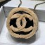 Cheap Chanel Shiny Vintage Crumpled Sheepskin Round Clutch with Chain Black/Beige 2019 Collection CE01994