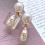 Cheap Chanel Transparent Resin Pearl Short Earrings White/Gold 02 2019 Collection CE01276