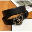 Cheap Chanel Width 3cm Calfskin Belt With Gold Heart Buckle Black 2020 Collection CE04246