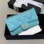 Cheap Copy Chanel Quilted Grained Calfsskin Zipped Classic Card Holder AP0767 Blue 2019 Collection CE00976