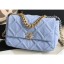 Cheap Knockoff Chanel 19 Large Jersey Flap Bag AS1161 Baby Blue 2020 CE02349