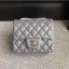 Cheap Replica Chanel Classic Flap Mini Bag A1115 in Lambskin Leather Grey with Silver Hardware CE02780