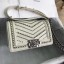 Copy AAA Chanel Crumpled Calfskin Small Boy Chanel Bag A67085 Ivory 2018(Silver-Tone Metal) Collection CE03663