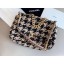 Copy Chanel 19 Tweed Maxi Flap Bag AS1162 Black/Beige 2019 Collection CE00640