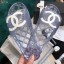Copy Chanel CC Logo Transparent PVC Shower Shoes Mules Slipper Sandals Silver 2019 CE02932