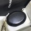 Copy Chanel Chevron Evening Bag with Pearl Chain AS0204 Black 2019 CE01663