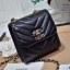 Copy Chanel Chevron Lambskin Clutch with Chain A81633 Black 2019 Collection CE04075