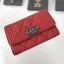Copy Chanel Grained Leather Small Flap Boy Wallet A80603 Red 2019 Collection CE01937