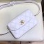 Copy Chanel Lambskin Flap Waist Bag/Belt Bag A88612 White 2019 Collection CE02736