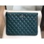 Copy Chanel Quilted Lambskin Chain Trim Pouch AP0638 Green 2019 Collection CE03898