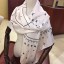 Copy Chanel Silk Twill Star Print Square Scarf 110x110cm White 2020 Collection Scarf CE01477