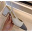Copy Top Chanel Heel 6.5cm Slingbacks G31318 White/Gray 2020 CE03947