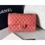 Designer Copy Chanel original quality Medium Classic Flap Bag 1112 peach pink in sheepskin with gold Hardware CE01412