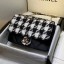 Designer Imitation Chanel Quilted Calfskin and Houndstooth Tweed Medium Flap Bag AS1154 Black/White 2019 Collection CE02365
