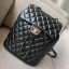 Designer Imitation Chanel Quilting sheepskin Backpack Bag A91121 black with gold hardware CE03315