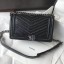 Fake 1:1 Chanel Crumpled Calfskin Medium Boy Chanel Bag A67086 Black 2018(Silver-Tone Metal) CE03631