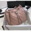 Fake Chanel Aged Calfskin Drawstring Bag With Chain Edge AS1803 Pink 2020 Collection CE03758