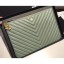 Fake Chanel Caviar Leather Owl Charms Chevron Pouch Clutch Large Bag A82545 Green 2018 CE04137
