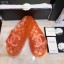Fake Chanel CC Logo Transparent PVC Shower Shoes Mules Slipper Sandals Orange 2019 CE02338