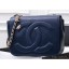 Fake Chanel Lambskin CC Logo Flap Bag AS0321 Navy Blue 2019 CE02326
