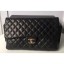 Fake Chanel Lambskin Classic Quilted Clutch Bag A57650 Black 2018 CE00888